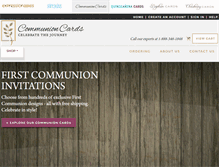 Tablet Screenshot of communioncards.net